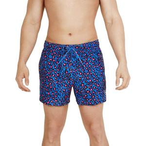 imageSpeedo Mens Swim Trunk Short Length Redondo StripedLeopard Bright Cobalt