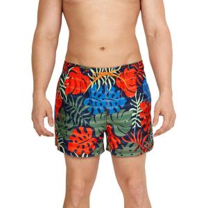 imageSpeedo Mens Swim Trunk Short Length Redondo StripedPalm Peacoat