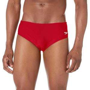 imageSpeedo Mens Swimsuit Brief Powerflex Eco Solid AdultTrue Red