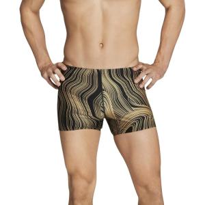 imageSpeedo Mens Swimsuit Square Leg PrintedBlackGold