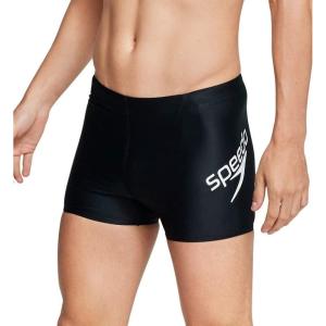 imageSpeedo Mens Swimsuit Square Leg PrintedLogo Speedo Black