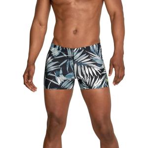 imageSpeedo Mens Swimsuit Square Leg PrintedPalm BlackGrey