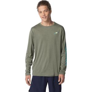 imageSpeedo Mens Uv Swim Shirt Graphic Long Sleeve TeeBlock Douglas Fir Eco