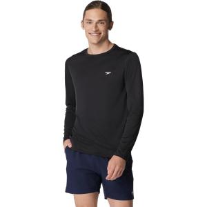 imageSpeedo Mens Uv Swim Shirt Graphic Long Sleeve TeeBondi Anthracite