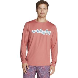 imageSpeedo Mens Uv Swim Shirt Graphic Long Sleeve TeeFaded Rose