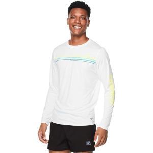 imageSpeedo Mens Uv Swim Shirt Graphic Long Sleeve TeeHorizon Bright White