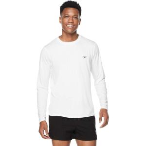imageSpeedo Mens Uv Swim Shirt Graphic Long Sleeve TeeIsland Bright White