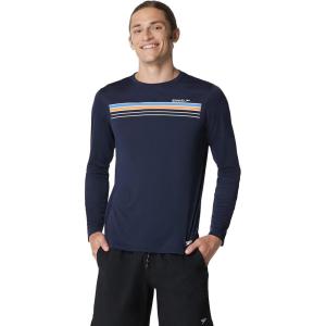 imageSpeedo Mens Uv Swim Shirt Graphic Long Sleeve TeeLanes Peacoat