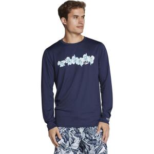 imageSpeedo Mens Uv Swim Shirt Graphic Long Sleeve TeePeacoat