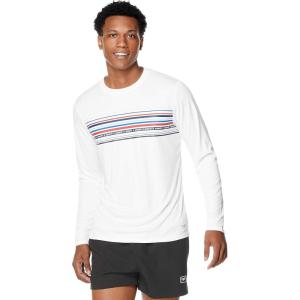 imageSpeedo Mens Uv Swim Shirt Graphic Long Sleeve TeeStripe Bright White