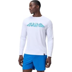 imageSpeedo Mens Uv Swim Shirt Graphic Long Sleeve TeeTiki Landscape Bright White