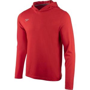 imageSpeedo UnisexAdult TShirt Long Sleeve Hoodie Pull Over Team Warm UpSpeedo Red