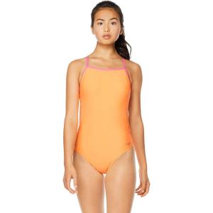 imageSpeedo Womens Swimsuit Piece Endurance The One Solid Team ColorsOrange  Pink
