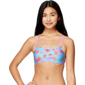 imageSpeedo Womens Swimsuit Top Bikini Endurance Strappy Back DemiFlamingo Dot
