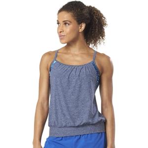 imageSpeedo Womens Swimsuit Top Tankini BlousonBlue Smoke
