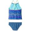 imageSpeedo Big Girls Solid Infinity Splice One Piece SwimsuitBlue Harmony