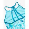 imageSpeedo Big Girls Solid Infinity Splice One Piece SwimsuitCapri Breeze Strappy