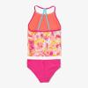 imageSpeedo Big Girls Solid Infinity Splice One Piece SwimsuitRose Violet