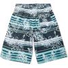 imageSpeedo Boys Swim Trunk Knee Length Boardshort EBoard PrintedFloral Anthracite