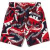 imageSpeedo Boys Swim Trunk Mid Length Redondo PrintedCoral Leaves High Risk Red