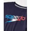 imageSpeedo Boys UV Swim Shirt Long Sleeve Tee GraphicRedWhiteBlue