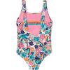 imageSpeedo Girls Swimsuit One Piece High Neck Strappy BackRainbow Garden