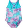imageSpeedo Girls Swimsuit One Piece High Neck Strappy BackShady Palm
