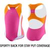 imageSpeedo Girls Swimsuit One Piece Infinity Splice Thick StrapCapri Blue