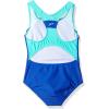 imageSpeedo Girls Swimsuit One Piece Infinity Splice Thick StrapDark Peri