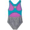imageSpeedo Girls Swimsuit One Piece Infinity Splice Thick StrapHeather GreyCeramic