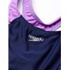 imageSpeedo Girls Swimsuit One Piece Infinity Splice Thick StrapSweet Taro