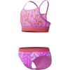 imageSpeedo Girls Swimsuit Two Piece Bikini SetNeon Violet Wavy Daisy
