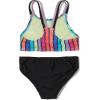 imageSpeedo Girls Swimsuit Two Piece Bikini SetRainbow Stripe Anthracite