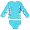 imageSpeedo Girls Uv Swim Shirt Long Sleeve Rashguard SetBlue Atoll