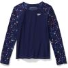 imageSpeedo Girls Uv Swim Shirt Long Sleeve RashguardRedWhiteBlue