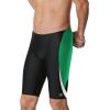 imageSpeedo Mens Standard Swimsuit Jammer Endurance Splice Team ColorsEdge BlackGreen