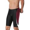 imageSpeedo Mens Standard Swimsuit Jammer Endurance Splice Team ColorsEdge BlackMaroon