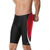 imageSpeedo Mens Standard Swimsuit Jammer Endurance Splice Team ColorsEdge BlackRed