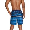 imageSpeedo Mens Swim Trunk Knee Length Boardshort Bondi Printed18 Oasis Peacoat