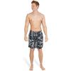 imageSpeedo Mens Swim Trunk Mid Length Redondo PrintedPalm Anthracite