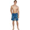 imageSpeedo Mens Swim Trunk Mid Length Redondo PrintedPalm Peacoat