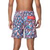 imageSpeedo Mens Swim Trunk Mid Length Redondo PrintedTriangle High Risk Red