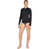 imageSpeedo Womens Precision Pleat Zip RashguardAnthracite