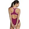 imageSpeedo Womens Swimsuit One Piece Contrast Binding High CutRaspberry Radiance