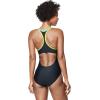 imageSpeedo Womens Swimsuit One Piece Contrast Binding High CutSpeedo Black