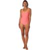 imageSpeedo Womens Swimsuit One Piece Contrast Binding High CutSun Kissed Coral