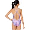 imageSpeedo Womens Swimsuit One Piece Prolt Volt Back PrintedWashed Tie Dye