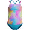 imageSpeedo Big Girls Solid Infinity Splice One Piece SwimsuitHula Blend