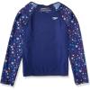 imageSpeedo Girls Uv Swim Shirt Long Sleeve RashguardRedWhiteBlue
