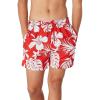 imageSpeedo Mens Swim Trunk Mid Length Redondo FloralPhilo Palm High Risk Red